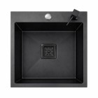 Cuba Gourmet Quadrada Aço Inox 44x44cm Black - Construinox